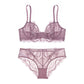 Sexy Underwire Gathered Lace Embroidery Bra & Panty Sets [BRPY0003]
