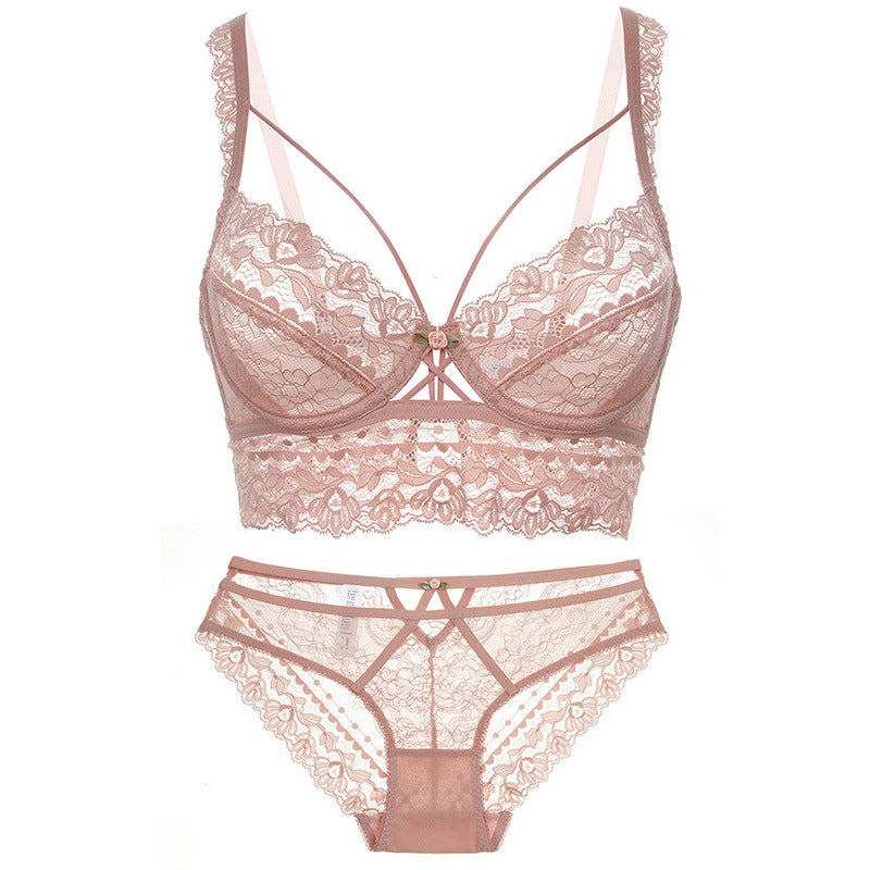 Sexy Underwire Push Up Lace Longline Bra & Panty Sets [BRPY0004]