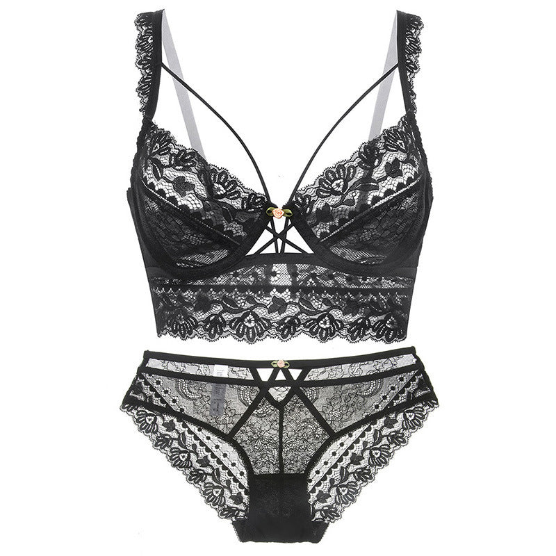 Sexy Underwire Push Up Lace Longline Bra & Panty Sets [BRPY0004]