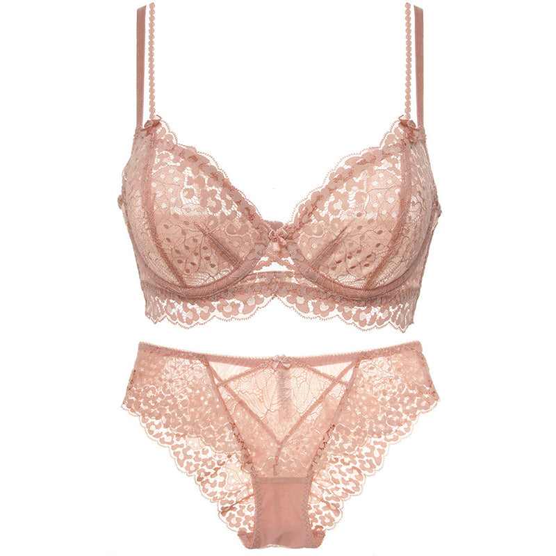 Sexy Underwire Comfortable Lace Embroidery Bra & Panty Sets [BRPY0005]