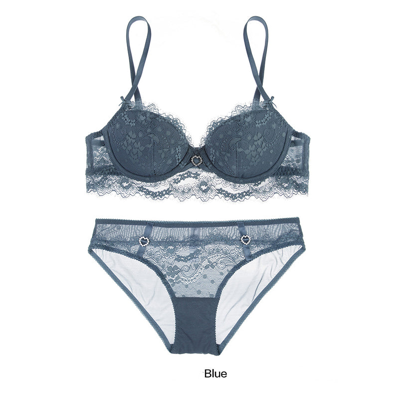 Sexy Underwire Push Up Lace Embroidery Bra & Panty Sets [BRPY0006]