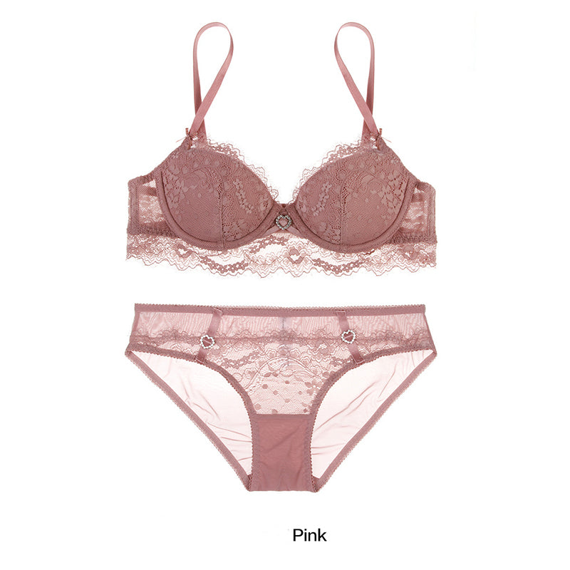 Sexy Underwire Push Up Lace Embroidery Bra & Panty Sets [BRPY0006]