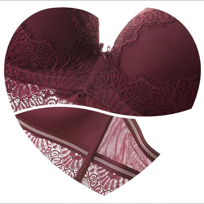 Sexy Wireless Push Up Lace Embroidery Bra & Panty Sets [BRPY0007]