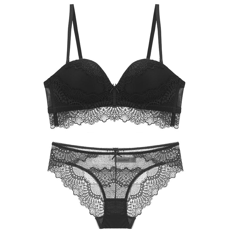 Sexy Wireless Push Up Lace Embroidery Bra & Panty Sets [BRPY0007]