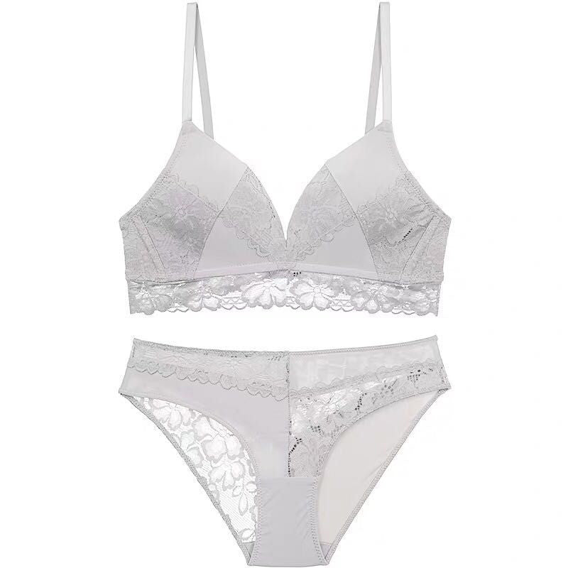 Sexy Wireless Comfortable Lace Embroidery Bra & Panty Sets [BRPY0010]