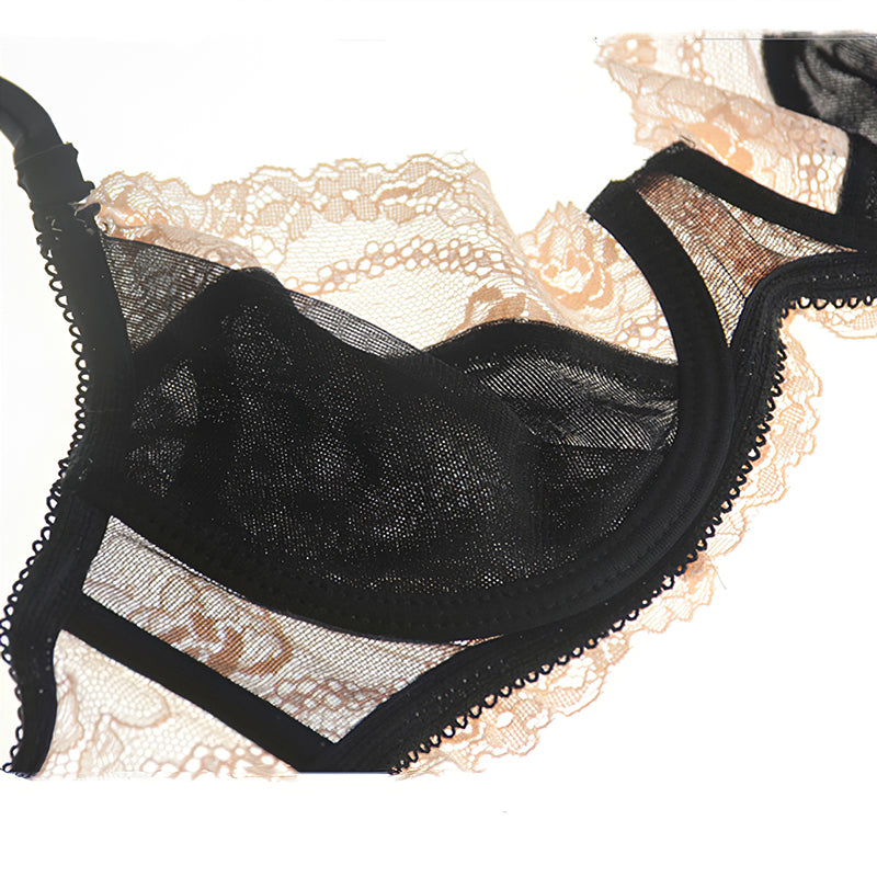 Sexy Underwire Comfortable Lace Embroidery Bra & Panty Sets [BRPY0016]
