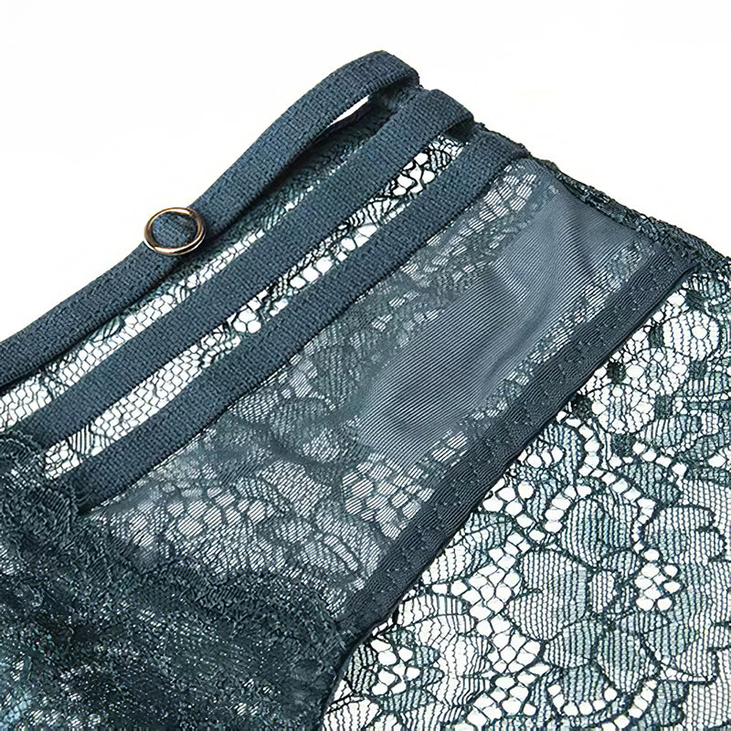 Sexy Underwire Minimizer Lace Sheer Bra & Panty Sets [BRPY0021]