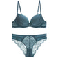 Elegant Wireless Gathered Lace Bra & Panty Sets [BRPY0024]