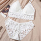 Elegant Wireless Push Up Lace Embroidery Bra & Panty Sets [BRPY0025]