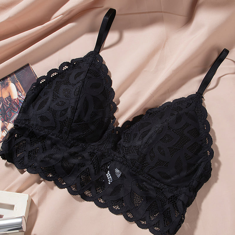 Elegant Wireless Push Up Lace Embroidery Bra & Panty Sets [BRPY0025]
