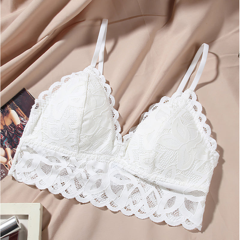 Elegant Wireless Push Up Lace Embroidery Bra & Panty Sets [BRPY0025]