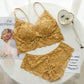 Elegant Wireless Minimizer Lace Embroidery Bra & Panty Sets [BRPY0029]