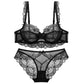 Sexy Underwire Breathable Push Up Lace Hollow out Bra & Panty Sets [BRPY0030]