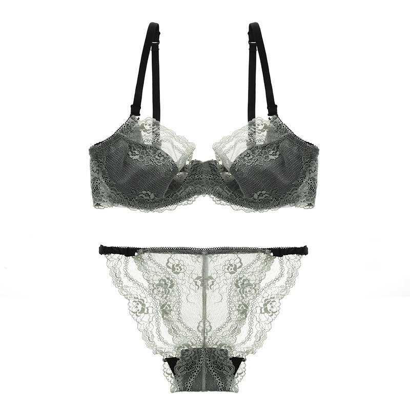 Sexy Underwire Breathable Lace Embroidery Bra & Panty Sets [BRPY0031]