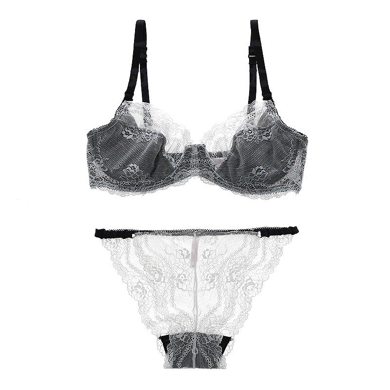 Sexy Underwire Breathable Lace Embroidery Bra & Panty Sets [BRPY0031]