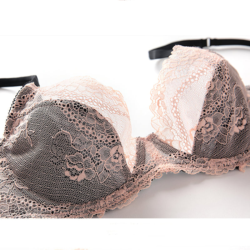 Sexy Underwire Breathable Lace Embroidery Bra & Panty Sets [BRPY0031]