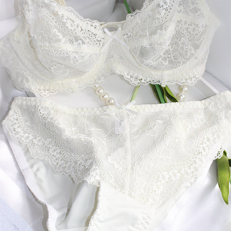 Sexy Underwire Breathable Lace Embroidery Bra & Panty Sets [BRPY0041]