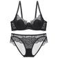 Sexy Underwire Breathable Lace Falbala Bra & Panty Sets [BRPY0042]