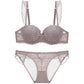Sexy Underwire Gathered Lace Falbala Bra & Panty Sets [BRPY0044]