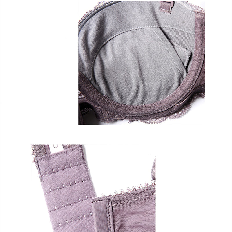 Sexy Underwire Gathered Lace Falbala Bra & Panty Sets [BRPY0044]