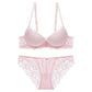 Sexy Underwire Gathered Lace Falbala Bra & Panty Sets [BRPY0046]