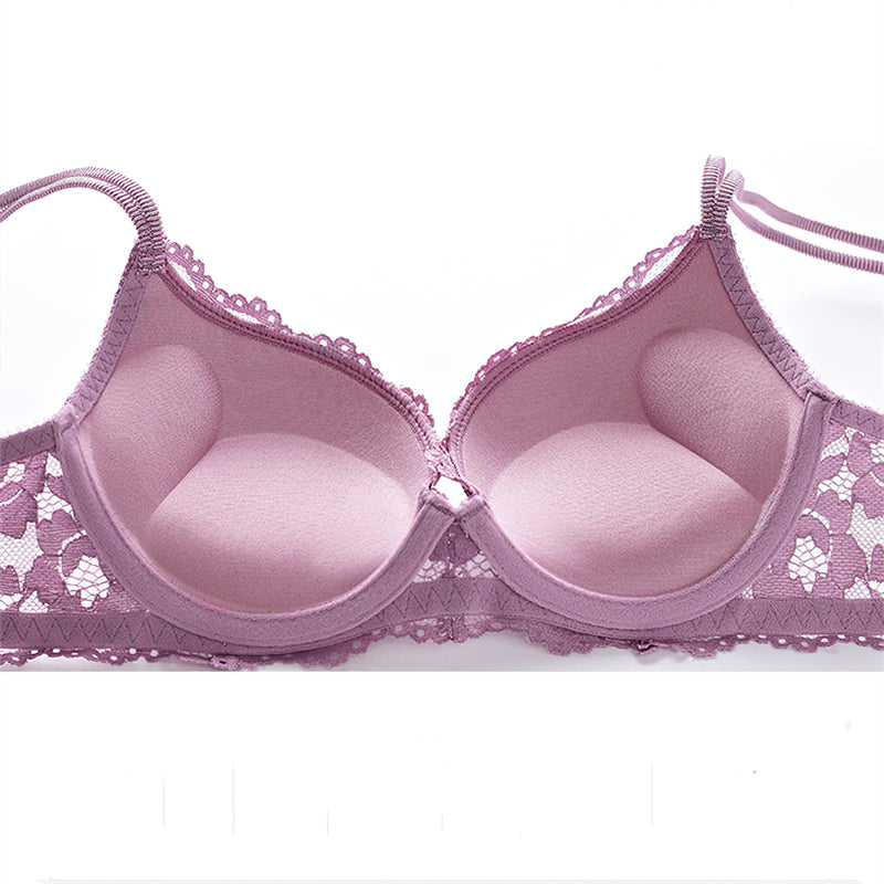 Sexy Underwire Gathered Lace Falbala Bra & Panty Sets [BRPY0046]