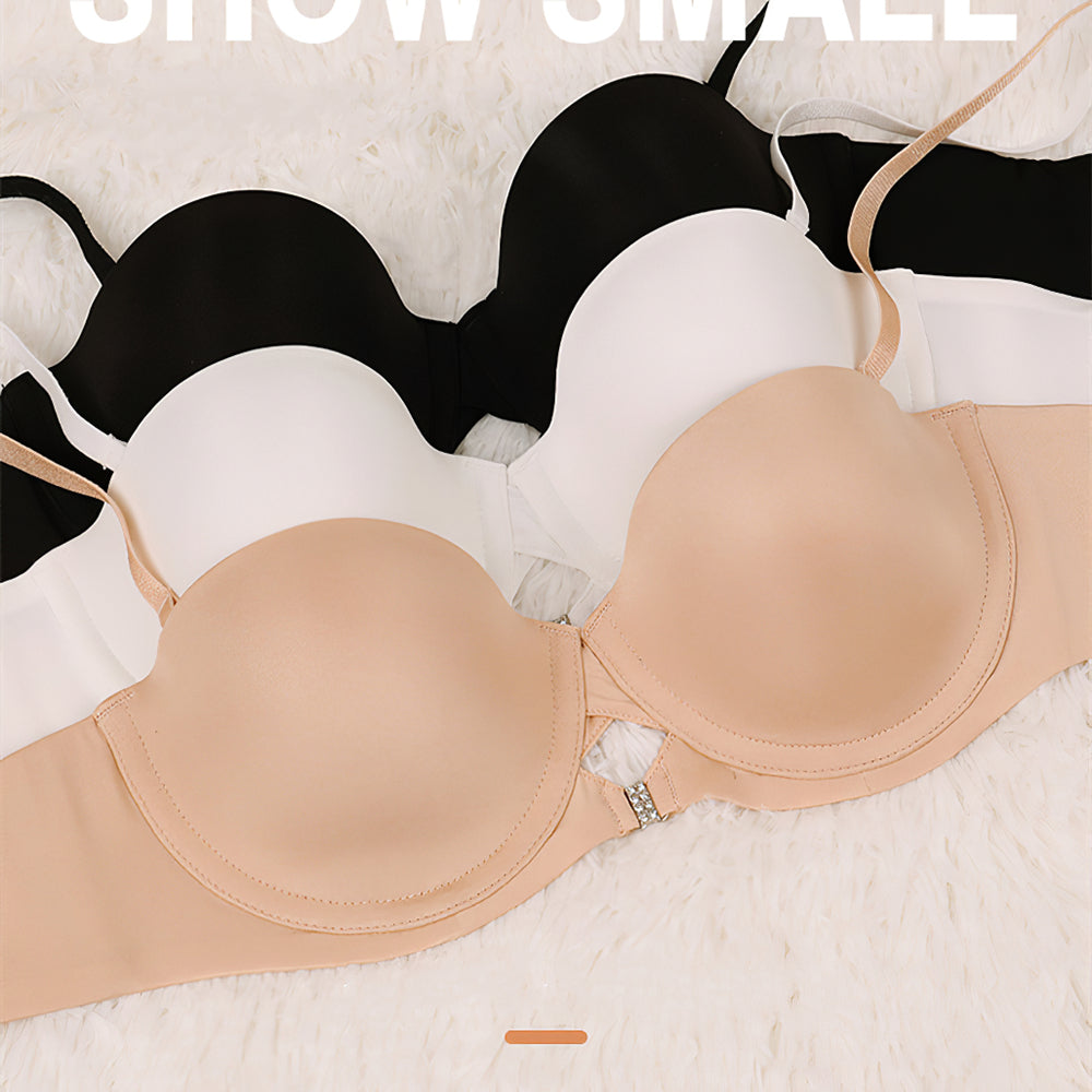 Sexy Soft Wire Seamless Gathered  Hollow out Bra & Panty Sets [BRPY0048]