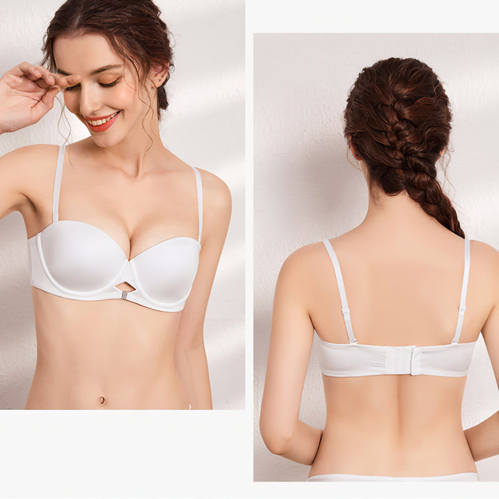 Sexy Soft Wire Seamless Gathered  Hollow out Bra & Panty Sets [BRPY0048]