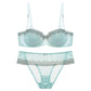Sexy Underwire Breathable Push Up Lace Falbala Bra & Panty Sets [BRPY0049]