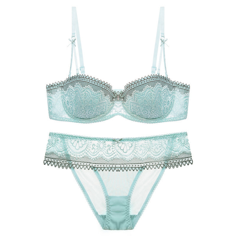 Sexy Underwire Breathable Push Up Lace Falbala Bra & Panty Sets [BRPY0049]
