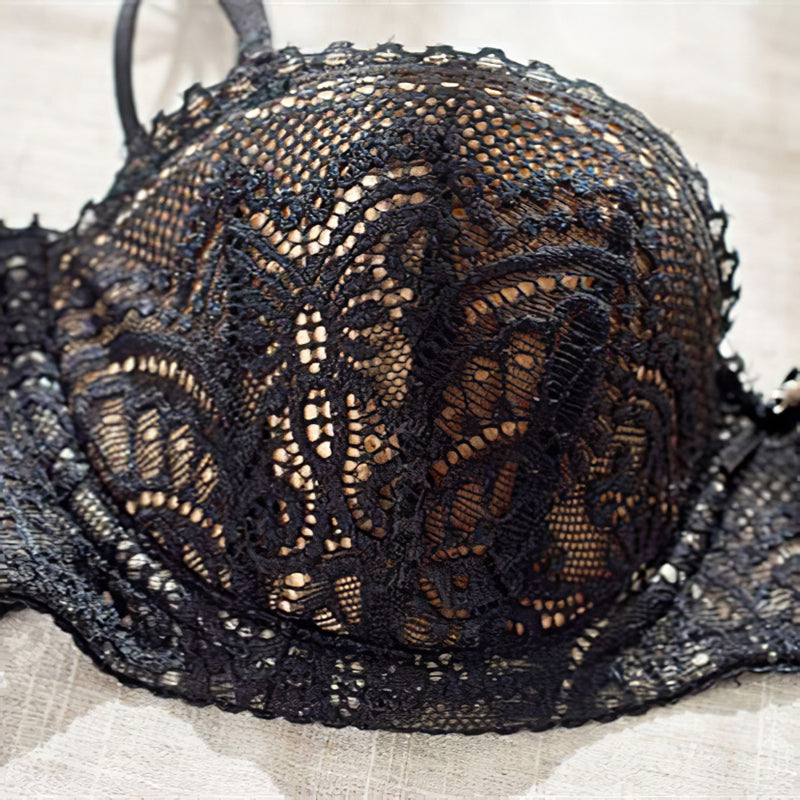 Sexy Underwire Breathable Push Up Lace Falbala Bra & Panty Sets [BRPY0049]