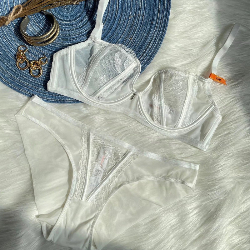 Sexy Underwire Breathable Push Up Lace Embroidery Bra & Panty Sets [BRPY0050]