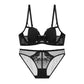 Sexy Underwire Breathable Push Up Lace Sheer Bra & Panty Sets [BRPY0051]