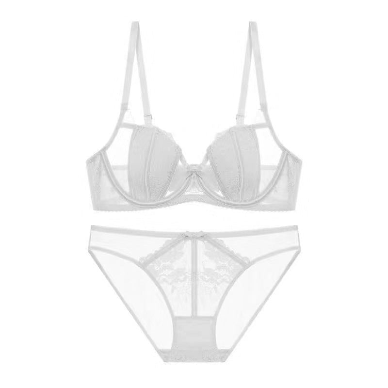 Sexy Underwire Breathable Push Up Lace Sheer Bra & Panty Sets [BRPY0051]