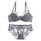 Sexy Underwire Breathable Push Up Lace Falbala Embroidery Bra & Panty Sets [BRPY0052]