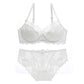 Sexy Underwire Breathable Push Up Lace Falbala Embroidery Bra & Panty Sets [BRPY0052]