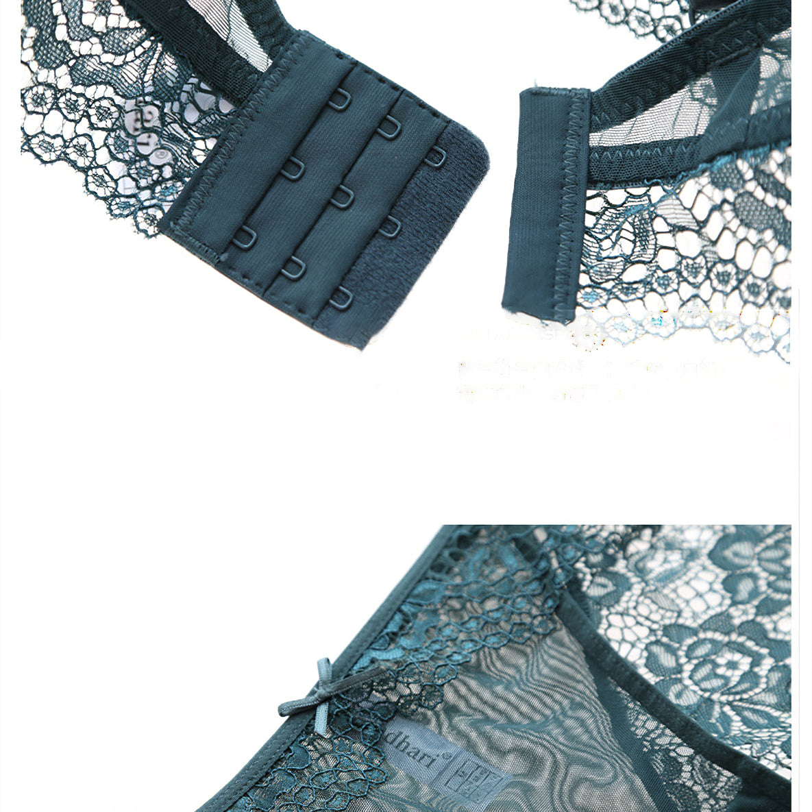 Sexy Underwire Gathered Lace Embroidery Bra & Panty Sets [BRPY0053]