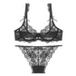 Sexy Underwire Breathable Lace Bow Falbala Bra & Panty Sets [BRPY0055]