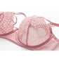 Sexy Underwire Breathable Gathered Lace Bra & Panty Sets [BRPY0057]