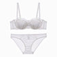 Sexy Soft Wire Gathered Lace Falbala Embroidery Bra & Panty Sets [BRPY0058]