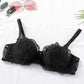 Sexy Soft Wire Gathered Lace Falbala Embroidery Bra & Panty Sets [BRPY0058]
