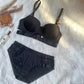 Sexy Underwire Seamless Gathered Hollow Out Bra & Panty Sets [BRPY0060]