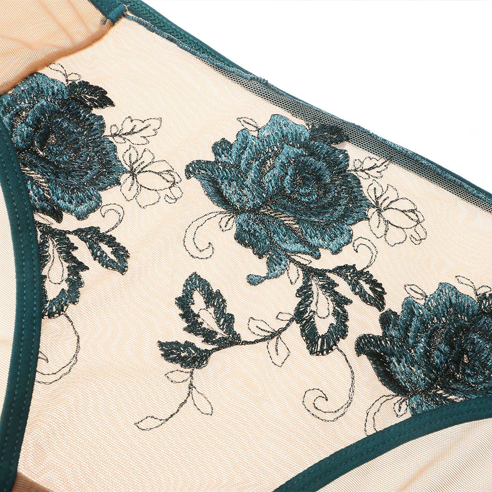 Sexy Wireless Breathable Lace Embroidery Bra & Panty Sets [BRPY0063]