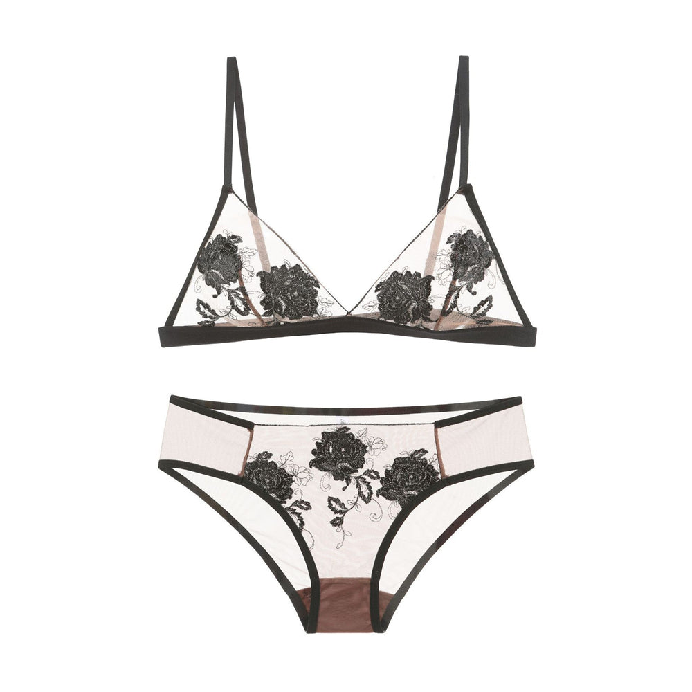 Sexy Wireless Breathable Lace Embroidery Bra & Panty Sets [BRPY0063]