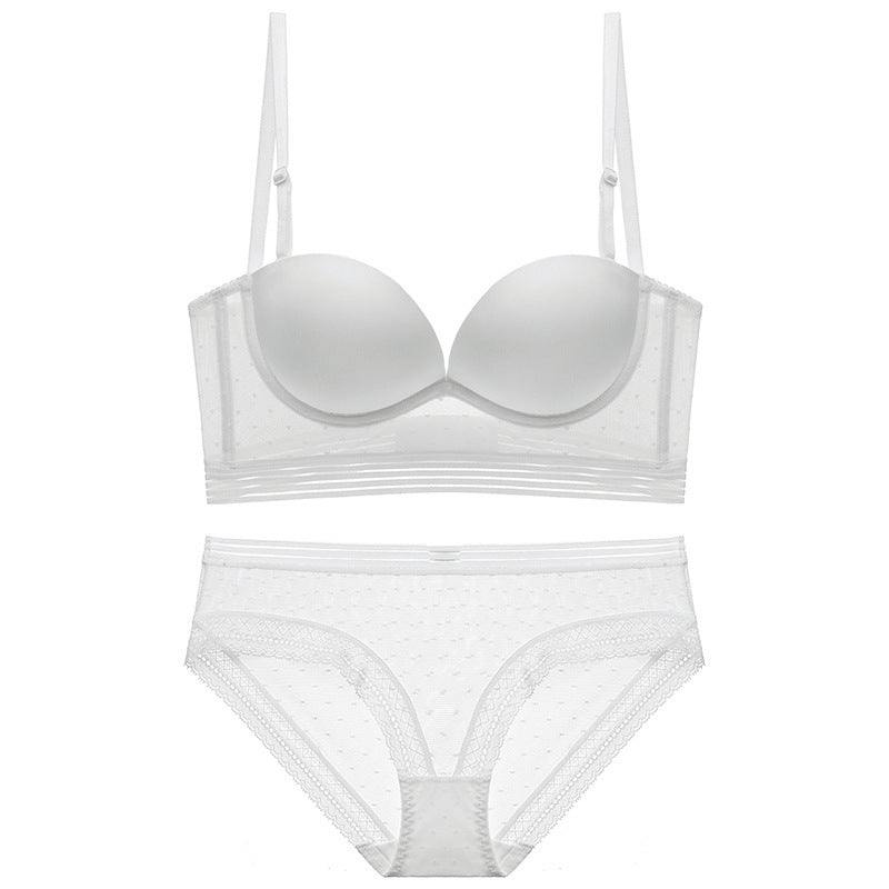 Sexy Soft Wire Seamless Lace Mesh Bra & Panty Sets [BRPY0066]