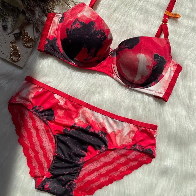Sexy Underwire Seamless Printing Bra & Panty Sets [BRPY0067]