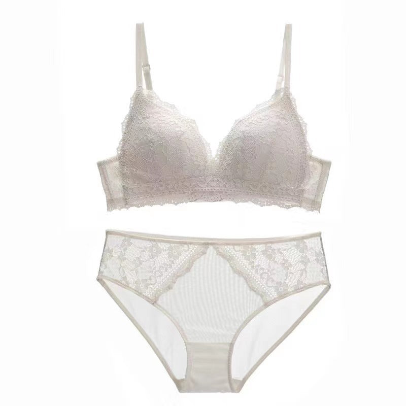 Sexy Wireless Push Up Lace Falbala Bra & Panty Sets [BRPY0068]