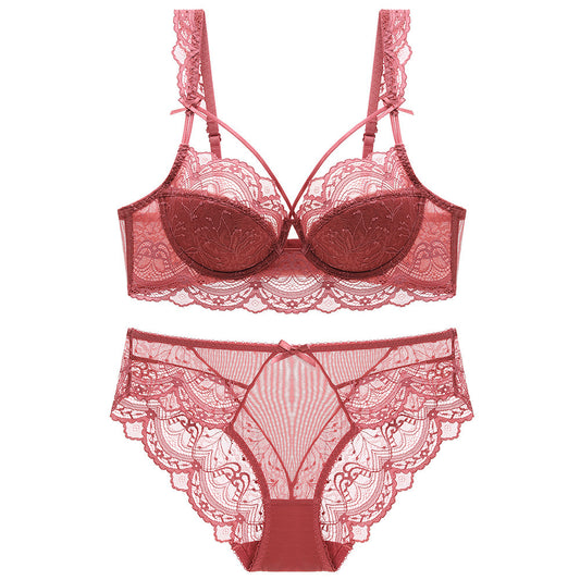 Sexy Underwire Push Up Lace Falbala Bra & Panty Sets [BRPY0069]
