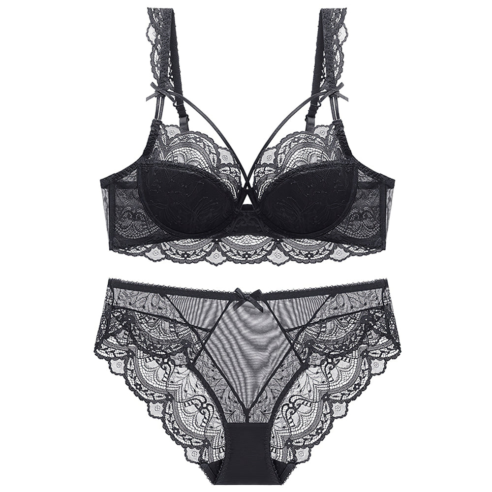 Sexy Underwire Push Up Lace Falbala Bra & Panty Sets [BRPY0069]