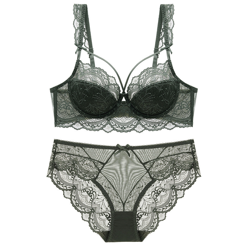 Sexy Underwire Push Up Lace Falbala Bra & Panty Sets [BRPY0069]